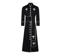 Baoblaze Tonaca Clericale Abito Liturgico Veste Paramenti Croce con Contrasto E Pannello Inferiore Definito per Aspetto Rifinito Adatto per Celebrazioni di