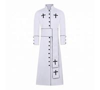 Baoblaze Tonaca Clericale Abito Liturgico Veste Paramenti Croce con Contrasto E Pannello Inferiore Definito per Aspetto Rifinito Adatto per Celebrazioni di
