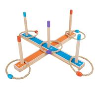 Baoblaze Toss Board Pannello Allenamento Manuale Gioco Coordinazione Occhio Mano Tavola Inserimento Anelli Pioli Verticali Legno per Bambini con Bisogni