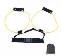 Baoblaze Training Belt Cintura per Allenamento Gambe Fascia Elastica Regolabile Cavigliere Stabili Rinforzo Glutei Adatta per Potenziamento a Casa Palestra Corsa Basket Danza, Giallo