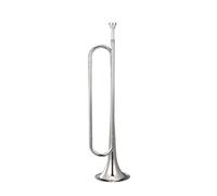 Baoblaze Tromba da ricognizione Tromba professionale classica, con bocchino, tromba in ottone per cavalleria, per principianti di cavalleria, Argento Sib