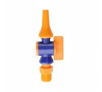 Baoblaze Ugello Regolabile a Testa Piatta per Spruzzo d'Acqua Concentrato Raccordo Standard Britannico Comando Integrato Sul Mandrino Struttura in PP E POM, 1/8 1,6MM, Rotondo+Interrutt.
