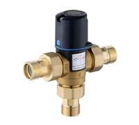 Baoblaze Valvola Miscelatrice Termostatica Corpo in Ottone Robusto, con Filtro Integrato, Miscelatore Termostatico, per Impianto Idraulico, /4