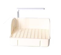 Baoblaze Vasca da Bagno per Uccelli Bagnetto Uccelli Contenitore Doccia per Pappagalli con Griglia Rimovibile Pompa di Circolazione Vasca Aperta PP Acrilico, Bianco
