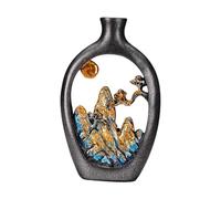 Baoblaze Vaso da tavolo orientale con motivo a montagna cava, decorazione per centrotavola, design paesaggistico, fondo piatto e largo, in resina, 16x3.5x26 Cm