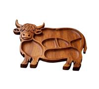 Baoblaze Vassoio di salumi, antipasti, rustico, portatile, multiuso, vassoio di verdure, di servizio diviso per snack di frutta, Style B