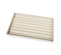 Baoblaze Vassoio Portagioie Impilabile, Scatola Portaoggetti Multiuso per Orecchini alla Moda di Grande capacità, Vassoio Anelli Beige