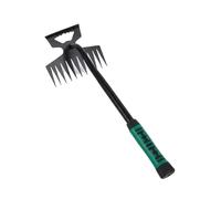 Baoblaze Weeding Rake Rastrello Diserbante da Giardino Zappa per Sradicare Erbacce E Aerare il Suolo con Manico Ergonomico E Denti Rinforzati per Coltivatori Orto Prato Cura , Manico Ricurvo