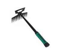Baoblaze Weeding Rake Rastrello Diserbante da Giardino Zappa per Sradicare Erbacce E Aerare il Suolo con Manico Ergonomico E Denti Rinforzati per Coltivatori Orto Prato Cura , Manico Dritto