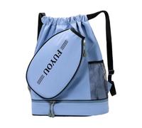 Baoblaze Zaino Tennis Multifunzionale con Scomparto Scarpe Tasca Porta Racchette Borsa Portaoggetti Zaino Sportivo in Nylon Resistente Adatto per Uomini Donne, Blu