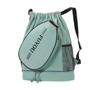 Baoblaze Zaino Tennis Multifunzionale con Scomparto Scarpe Tasca Porta Racchette Borsa Portaoggetti Zaino Sportivo in Nylon Resistente Adatto per Uomini Donne, Verde