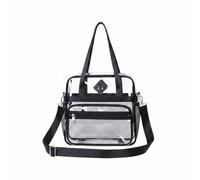Baoblaze Zaino Trasparente Impermeabile Cartella Borsa a Spalla Zaino per Lezioni per Trovare Oggetti Capienza per Laptop Adatto per Scuola Pendolarismo Viaggio, Nero, Nero Trasparente
