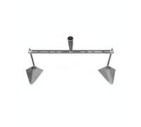 Baoblaze Zappa Agricola Manuale Coltivatore Estirpatore Sarchiatrice con Scorrevole per Regolare E Preparare in Acciaio al Manganese Adatta per Orto Agricoltura Piccoli Campi, 60CM 2 Heads