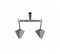 Baoblaze Zappa Agricola Manuale Coltivatore Estirpatore Sarchiatrice con Scorrevole per Regolare E Preparare in Acciaio al Manganese Adatta per Orto Agricoltura Piccoli Campi, 30CM 2 Heads
