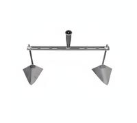 Baoblaze Zappa Agricola Manuale Coltivatore Estirpatore Sarchiatrice con Scorrevole per Regolare E Preparare in Acciaio al Manganese Adatta per Orto Agricoltura Piccoli Campi, 50CM 2 Heads