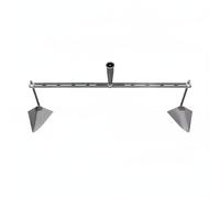 Baoblaze Zappa Agricola Manuale Coltivatore Estirpatore Sarchiatrice con Scorrevole per Regolare E Preparare in Acciaio al Manganese Adatta per Orto Agricoltura Piccoli Campi, 80CM 2 Heads