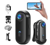 Baobylon Action Cam, 1080P Sport Camera, Bodycam Polizia Professionale Con 64G, Fotocamera Sott'acqua 30M Videocamera, Mini Telecamera Dash Cam Videocamera, Fotocamera per Conferenze Viaggio