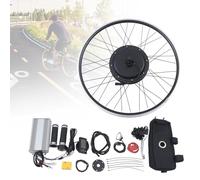 BAOCHADA Kit di conversione Ebike da 28 pollici, 1500 W, kit di conversione per bicicletta elettrica, ruota posteriore, Ebike con sensore, maniglie dei freni, sospensione posteriore, volano a 7 marce,