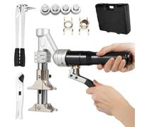 BAOCHADA Pinza crimpatrice idraulica 3T per tubi PEX da 16-32 mm | Pinza espansore PEX, 3T, testa a 360°, 4 testine, con tagliatubi, facile da pulire, testine intercambiabili, portatile