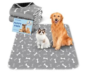 Baodan Traverse Cani, 2 pezzi Traversine Lavabili per Cani 45x60 cm, Riutilizzabili Assorbenti Rapidi Tappetini Cane Puppy Pads per Cane, Gatti, Porcellini d'India