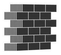 BAODBF 10pcs sbucciare e bastone piastrelle autoadesive pareti adesive 3D bastone su piastrelle di piastrelle appiccicose tagliate tagliate(grigio)
