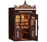 BAODBF Book Nook Kit, fai da te per delle bambole con lampada, 12 × 10,5 × 17,5 cm, in legno, per la decorazione di librerie, fai da te in miniatura, per adulti a partire dai 14+