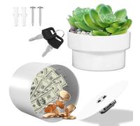 BAODBF Flower Pot Safe Box a 2 Strati Lockden Flowden Pot Box con 2 Chiavi Chiave Decorativa Hider Secret Safe Creative Flower Box Box per Nascondere Gioielli d'oro(Un Tipo di biotolo da Fiori)