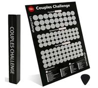 BAODBF San Valentino Scratch Off Poster Funny Love Game Scratch Off Poster 100 Cose su Date Night Dating Scratch Off Poster Date Night Challenge Scratch Off Poster For Couples(nero)
