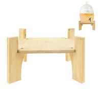 BAODBF Supporto per dispenser di vetro, supporto per dispenser di bevande, diagonale 25 cm, resistente e durevole, supporto per brocca in bambù, supporto per dispenser di bevande
