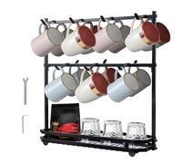 BAODBF Supporto per tazza da caffè, supporto per tazza, può contenere 14 tazze, contenitore per tazze, portatazze, organizzatore di tazza per cucina, caffè, bar