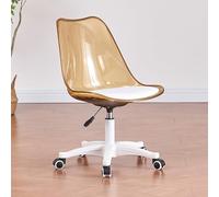 Baodiale Comode sedie da computer, moderne sedie da scrivania ergonomiche in acrilico con regolazione dell'altezza girevole a 360° e ruote