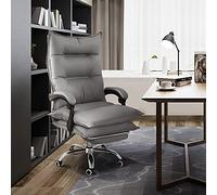 Baodiale Comode sedie per computer, ergonomiche, in similpelle, con schienale alto, con poggiapiedi, scrivania girevole per computer direzionale regolabile in altezza per la casa