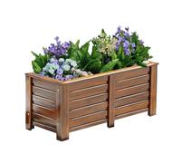 Baodiale Fioriera Rettangolare Grande fioriera rialzata in Legno per patii da Giardino, Cassetta per Piante per ortaggi arbusti Fiori Erbe aromatiche