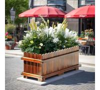 Baodiale Letto rialzato da Giardino in Legno di Cedro massello Cassetta per Piante da Esterno Rettangolare Rustica con Resistenza agli Agenti atmosferici e drenaggio per Prato Cortile Patio