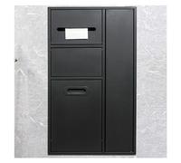 Baodiale Nicchia da parete per doccia in acciaio inox, mensola portaoggetti per shampoo e articoli da toeletta, portaoggetti per bagno, nero, 40x67x14 cm / 15,74x26,37x5,51 pollici