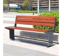 Baodiale Panca da esterno in legno, panca da giardino da 120/150 cm con schienale, seduta da patio in legno massello resistente alle intemperie per terrazza, prato o veranda