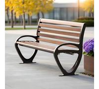 Baodiale Panca da giardino in metallo a 2-3 posti con comodo schienale, mobili da giardino con seduta e struttura in lega di zinco, panca da esterno