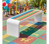 Baodiale Panca da giardino per esterni, panca da patio, panca per due persone, senza schienale, con doghe per portico anteriore e cortile.