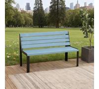 Baodiale Panca doppia da esterno in legno Panca in legno massello per 2 persone con robusto schienale, seduta da giardino per patio, veranda, giardino