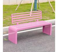 Baodiale Panca in metallo per esterni da 2-3 posti, panca in ferro resistente alle intemperie per patio, veranda, spiaggia, cortile, ingresso, terrazza e relax a bordo piscina