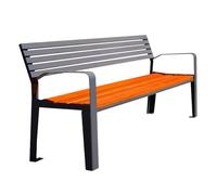 Baodiale Panchina da esterno in legno massello Leggera e resistente alle intemperie Panchina da giardino con struttura in ferro per parchi, cortili e verande