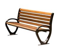 Baodiale Panchina da giardino in lega di alluminio, panca per patio in legno massiccio di 2 persone sedia lunga per tutta la guerra per giardino, portico e parco
