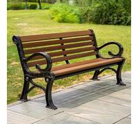 Baodiale Panchine da esterno Panca da giardino interamente in ferro, perfetta per cortile, prato, veranda, sentiero, terrazza e parco