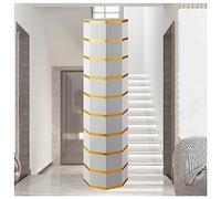 Baodiale Scarpiera girevole a 360°, scarpiera angolare, contenitore chiuso indipendente per casa, corridoio e camera da letto - Design in metallo, bianco, 35 cm/14 pollici, multifunzionale