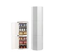 Baodiale Scarpiera girevole verticale - Mobiletto portascarpe rotondo portatile da 43 cm per camera da letto e corridoio - Design moderno, salvaspazio per un facile accesso alle scarpe