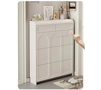 Baodiale Scarpiera moderna con 3 cassetti girevoli, scarpiera sottile indipendente per 18-24 paia, vano portascarpe nascosto in bianco - design salvaspazio