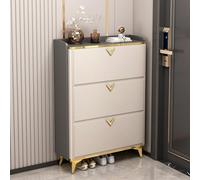Baodiale Scarpiera ultra sottile con 3 ante e coperchio antipolvere, può contenere 19-30 paia di scarpe, salvaspazio, per camera da letto, ingresso del dormitorio