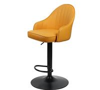 Baodiale Sedia da bar girevole a 360°, sgabelli da bar da cucina, sgabelli da bar in pelle regolabili in altezza con schienale e poggiapiedi, sedie da bancone moderne per casa, ufficio, ristoranti