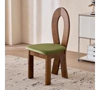 Baodiale Sedia da pranzo contemporanea in legno massello e similpelle, elegante for tavolo da cucina, sala da pranzo, ufficio e reception.(Green2)