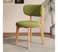 Baodiale Sedia da pranzo in legno massello con seduta in morbida similpelle, ideale for cucina di casa, scrivania da ufficio e tavolo da bistrot.(Green1)